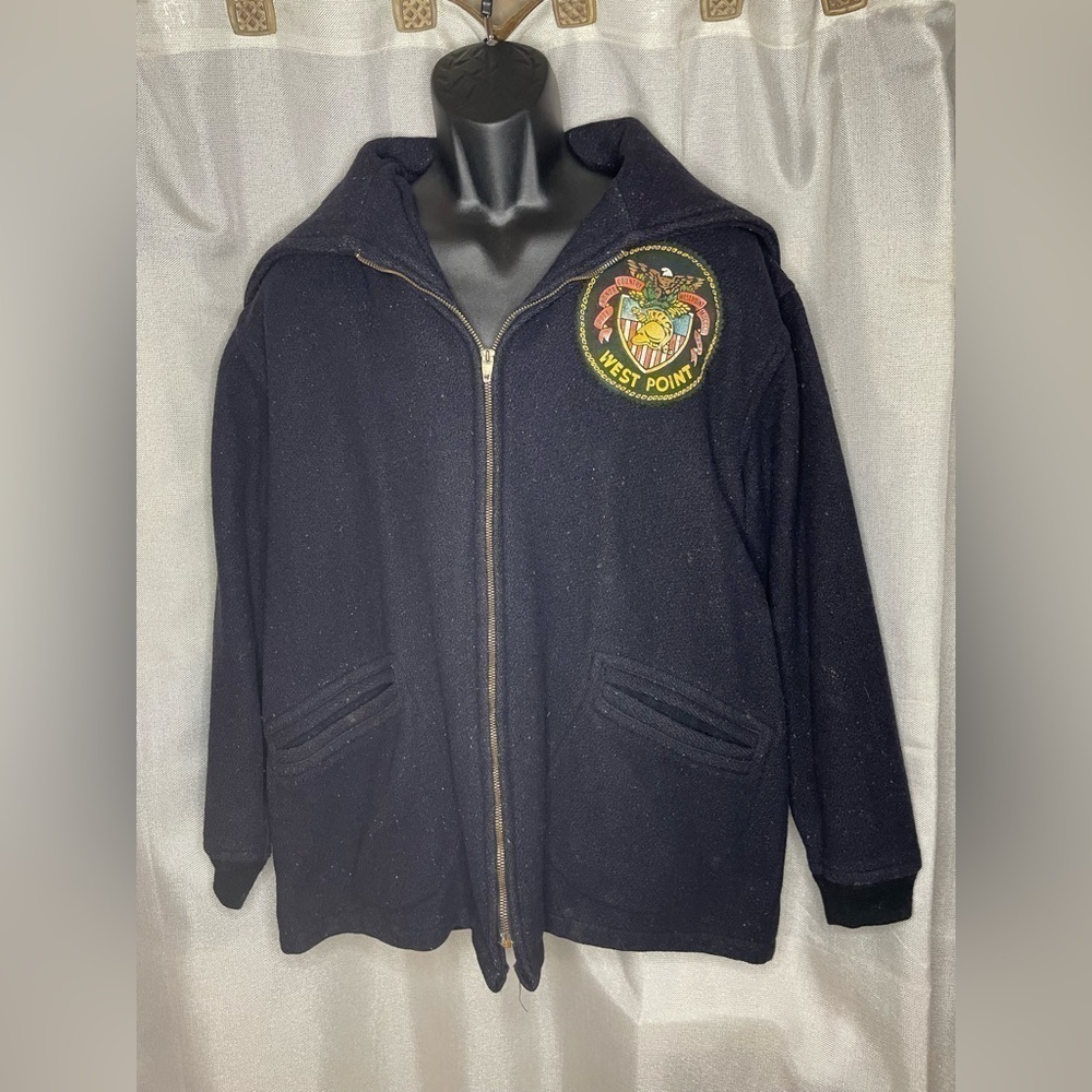Vintage 50-60s Usma Wool Jacket West Point Cadet Hoodie XL​​​​​​​​​​​​​​​​
